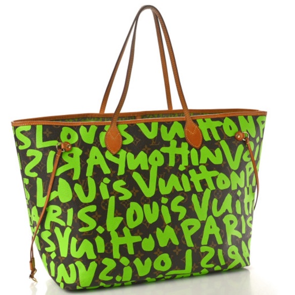 Louis Vuitton Handbags - Louis Vuitton Green Grafitti GM Neverfull
